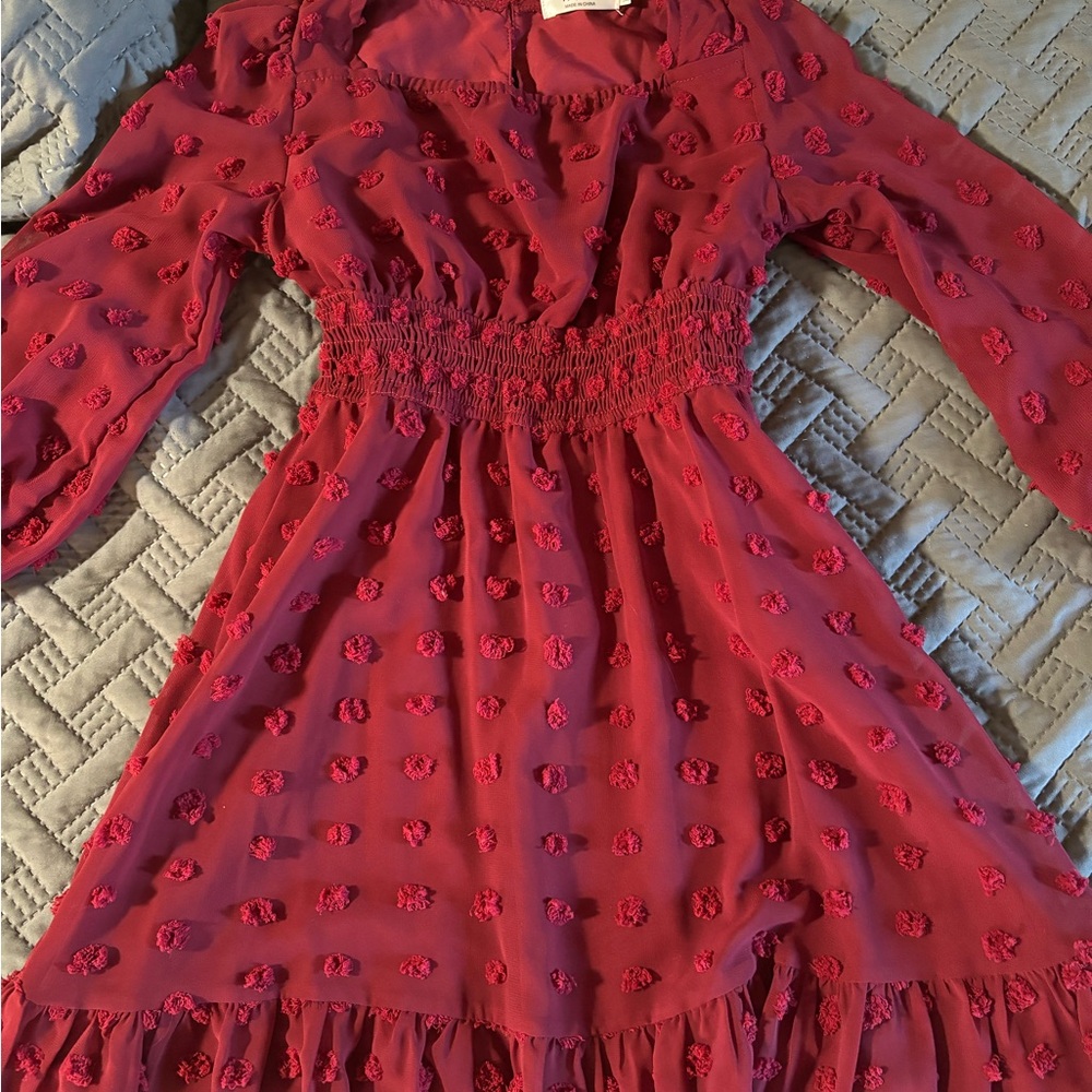 Girls maroon dress
